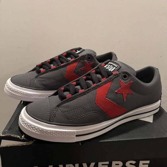 Converse Star Player 76 Puff Casual Shoes Grey-Red-White (A14720C) Damage Box - Picture 5 of 8